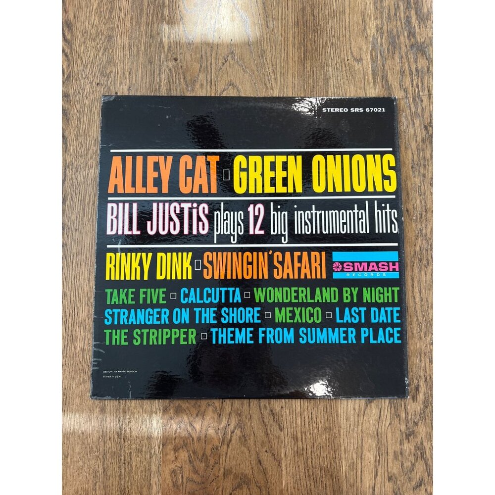 Bill Justis  "Alley Cat Green Onions" Vinyl Record Album SRS 67021 1962